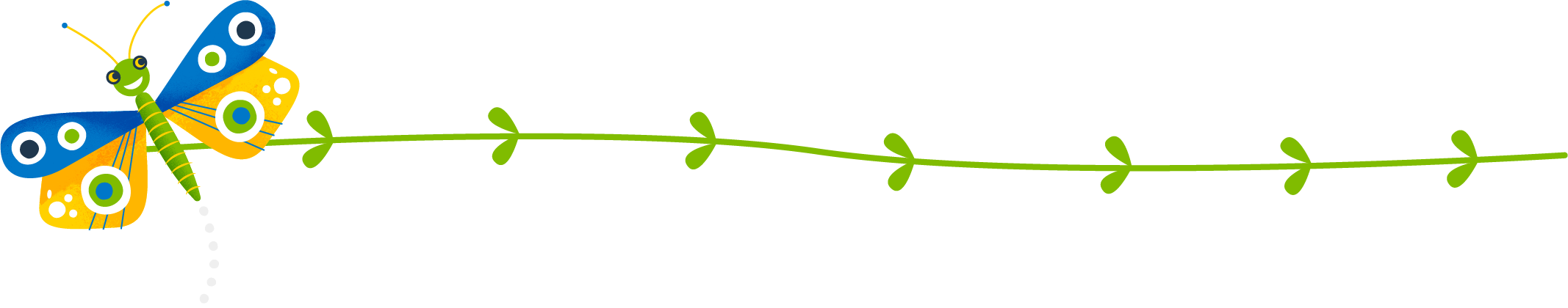 Butterfly and leaves